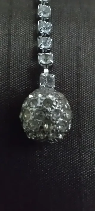 Collar Lariat Cristales y Bola