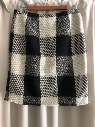 Falda ASOS cuadros blanco y negro T42