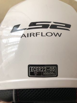 Casco Moto LS2 Blanco XXL