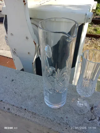 Caraffa cristallo 8 bicchieri flute