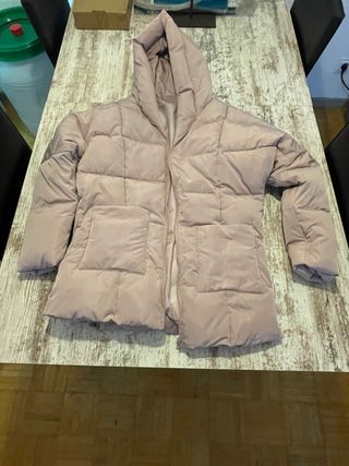 Cazadora acolchada rosa mujer