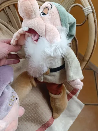 3 Peluche Disney Cucciolo Brontolo Pisolo 40cm