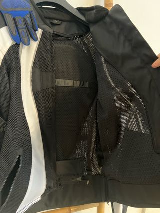 Chaqueta Moto Mujer Negra y Blanca