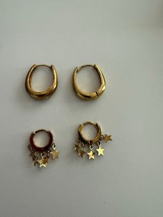 Pendientes Ese o Ese Dorados (2 pares)