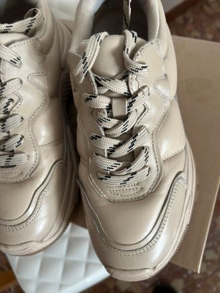 Zapatillas ASH Talla 38 Beige. Piel y suela track