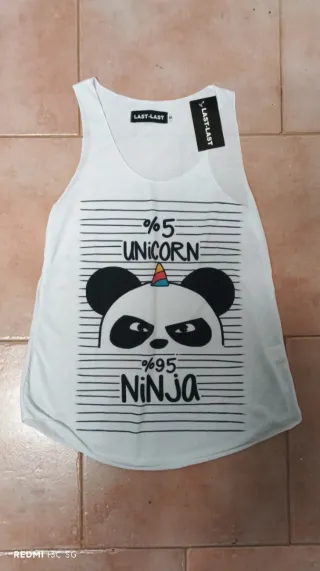 Camiseta Panda Unicornio 5% Unicornio 95% Ninja