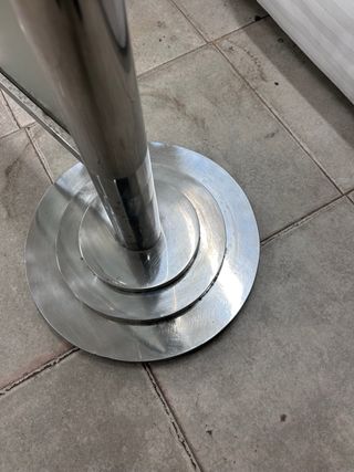 Mampara paravientos cristal y metal