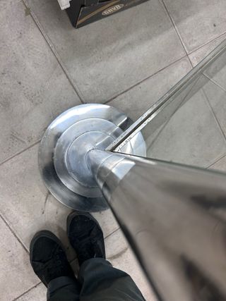 Mampara paravientos cristal y metal