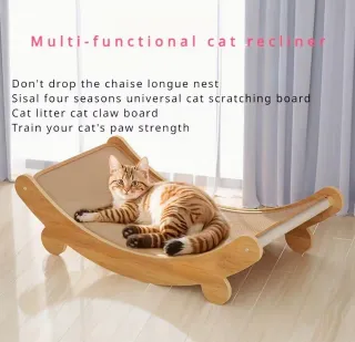 Hamaca y rascador para gatos