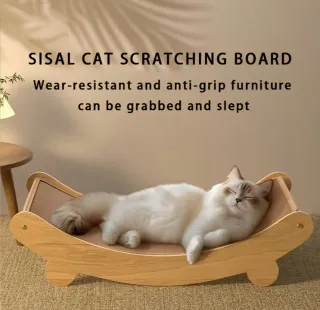 Hamaca y rascador para gatos