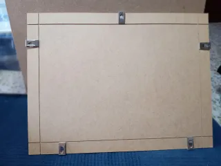 Cuadro pintado a mano textura acrílico, xilografia