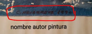 Cuadro pintado a mano textura acrílico, xilografia