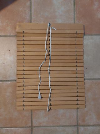 Cortina de madera natural