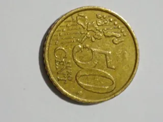 Moneda 50 céntimos Italia 2002