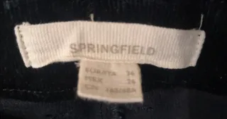 Pantalón pana azul marino Springfield