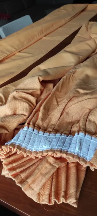 Tende in cotone arancioni - 3 teli