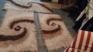 Tappeti lana beige e marrone