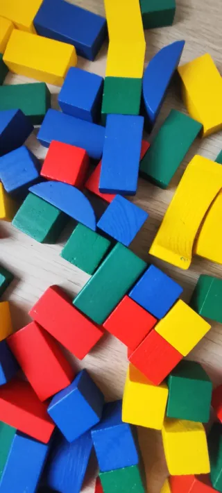 Juego de bloques de madera 100 piezas