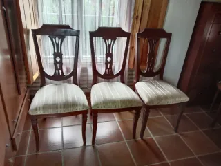 Sillas de comedor tapizadas madera