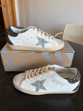 Golden Goose Superstar Blanco y Plata