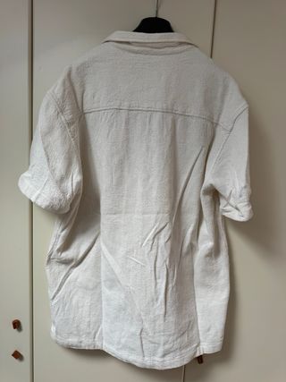 camicia zara uomo textured manica corta taglia XL