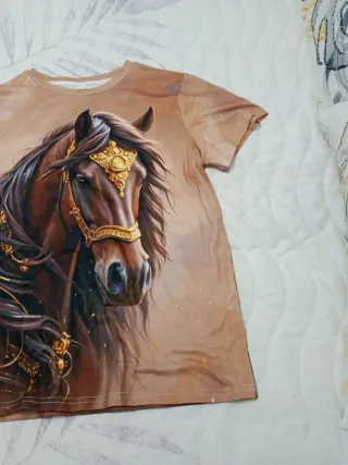Camiseta Dama Estampado Caballo Talla L