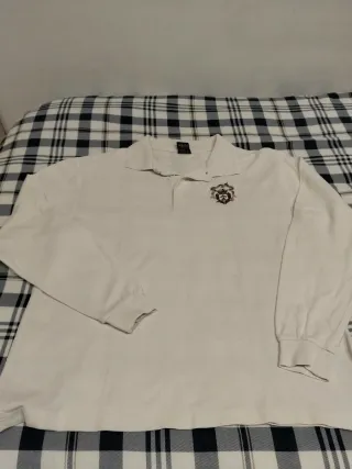 Camiseta Polo Manga Larga Blanca