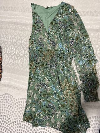 Vestido verde estampado