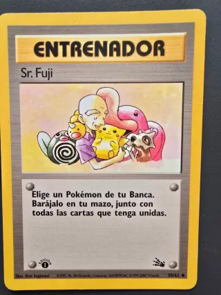 Carta pokemon Entrenador Sr. Fuji 1a Edición