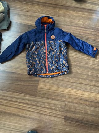 Anorak niño azul y naranja