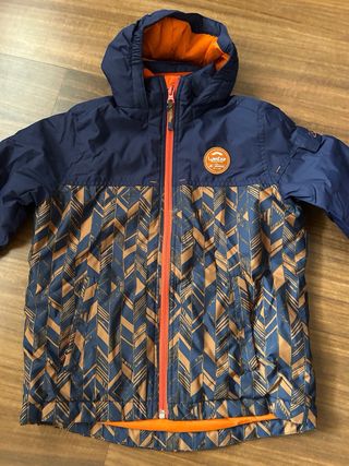 Anorak niño azul y naranja