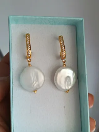 Orecchini pendenti perla e argento 925