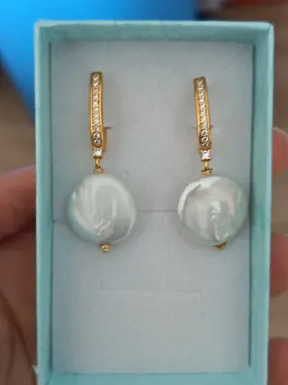 Orecchini pendenti perla e argento 925