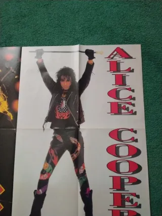 Póster Triple QUEEN -ALICE COOPER- AC/DC (muy raro