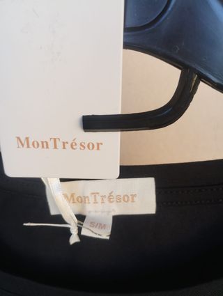 T-shirt Mon Tresor orsetto con punti luce S