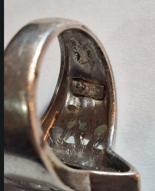 Anello 925 con Topazio Azzurro Marquise