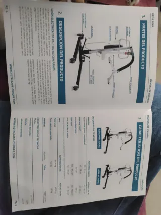 Grúa eléctrica traslado TotalCare + arnés