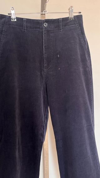 Uniqlo Pantalón corduroy azul marino T.36