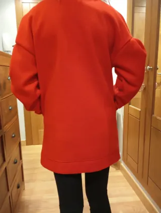 Abrigo/Chaquetón de paño rojo