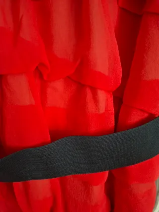 Vestido Lanvin x H&M Vintage Rojo y Beige