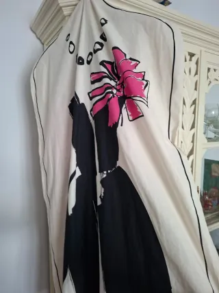 Vestido Lanvin x H&M Vintage Rojo y Beige