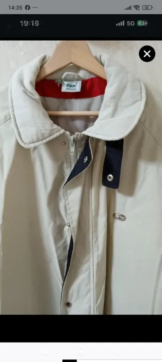 Cazadora/Anorak acolchada hombre Lacoste beige
