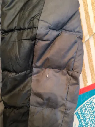 Chaqueta Columbia Plumas Negra y Gris