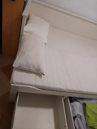 Diván Ikea Blanco con Cajones