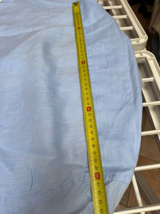 camicia uomo cranberry azzurra 100% lino collo cor