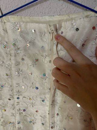 Traje de fiesta blanco y negro conjunto boda xl