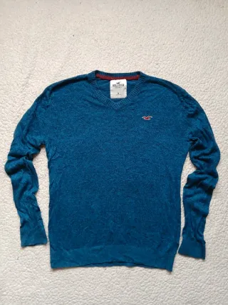 Maglione Hollister Blu Scollo a V Taglia M