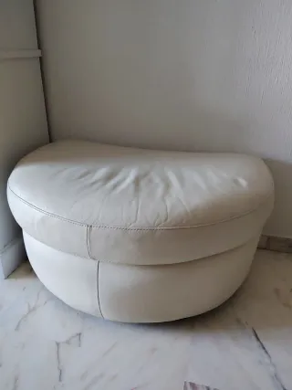 Puf in pelle beige IKEA