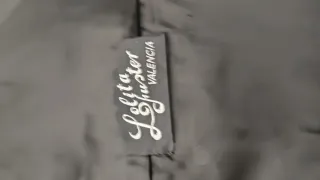 Estola de pelo beige y marrón