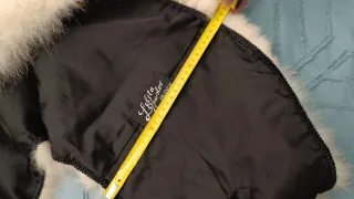 Estola de pelo beige y marrón